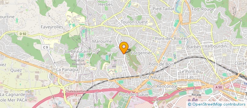 localisation de l'entreprise MADAME LILIANE ROUSSEL à TOULON