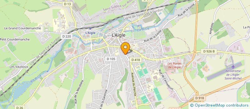 localisation de l'entreprise MADAME LILIANE TOURNEUR à L'AIGLE