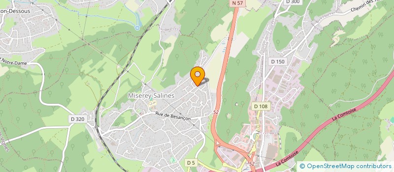 localisation de l'entreprise MADAME LILIANE TUETEY  MISEREY-SALINES