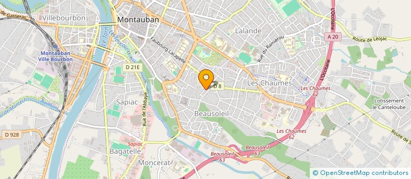 localisation de l'entreprise MADAME LILIANE WATTIER  MONTAUBAN