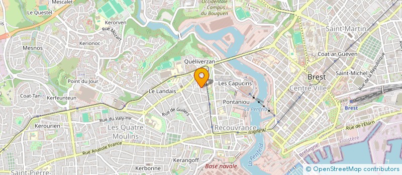 localisation de l'entreprise MADAME LILIANE XAVIERE GNAOUE à BREST