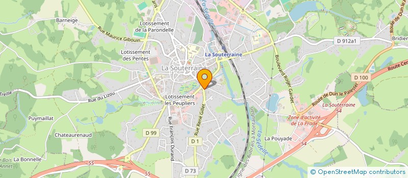 localisation de l'entreprise MADAME LILIANNE JOUANIQUE à LA SOUTERRAINE