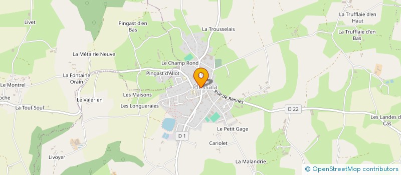 localisation de l'entreprise MADAME LILLA LE GALL à LE MENE
