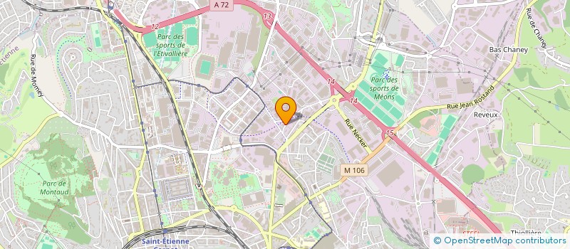 localisation de l'entreprise MADAME LILLIA BENHASSINE  SAINT-ETIENNE