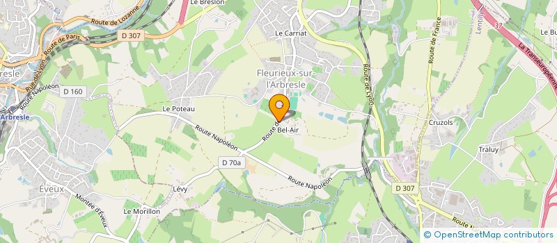 localisation de l'entreprise MADAME LILY-ROSE CHABAL  FLEURIEUX-SUR-L'ARBRESLE