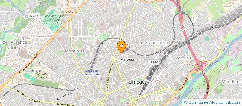 localisation de l'entreprise MADAME LINA ALOUI à LIMOGES