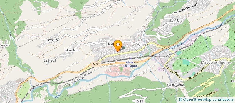 localisation de l'entreprise MADAME LINA DRIGO  AIME-LA-PLAGNE