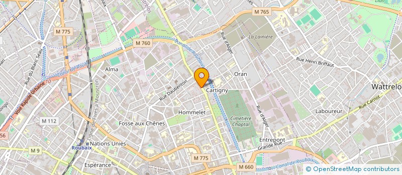 localisation de l'entreprise MADAME LINA KEDI TSHITEFU  ROUBAIX