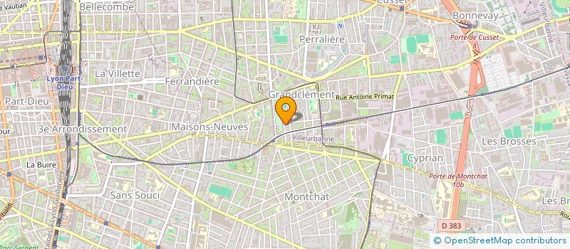 localisation de l'entreprise MADAME LINA LABRUYERE  VILLEURBANNE