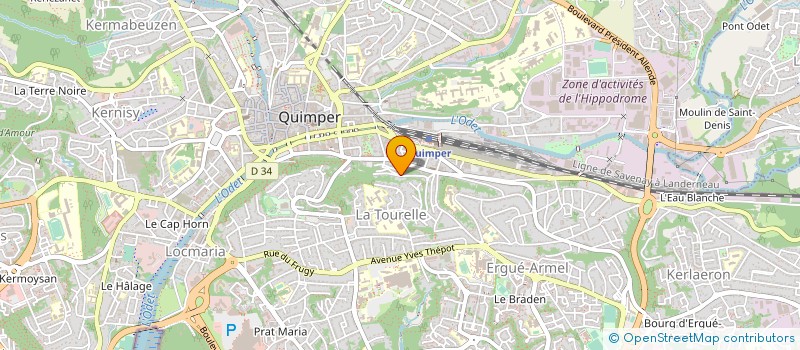 localisation de l'entreprise MADAME LINA LEVASSEUR à QUIMPER