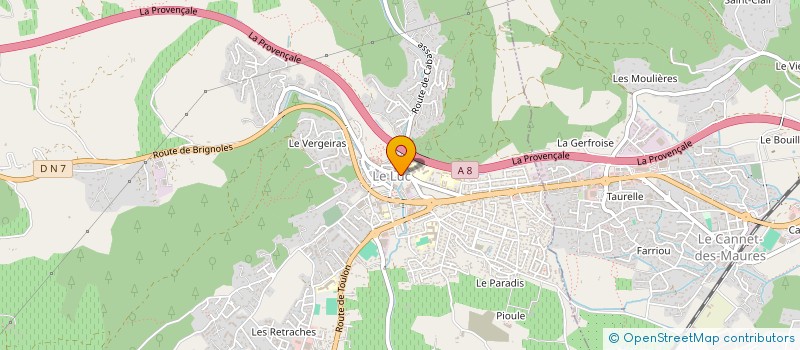 localisation de l'entreprise MADAME LINA MONTES CARRILLO à LE LUC
