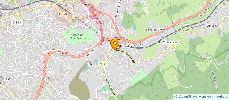 localisation de l'entreprise MADAME LINA RADI  SAINT-ETIENNE