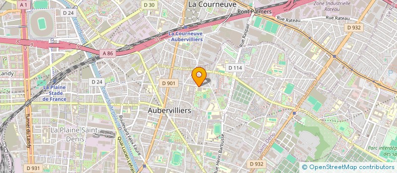 localisation de l'entreprise MADAME LINDA ABDAT  AUBERVILLIERS