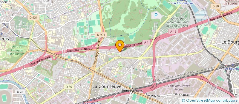 localisation de l'entreprise MADAME LINDA BARA à LA COURNEUVE