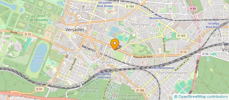 localisation de l'entreprise MADAME LINDA BEDREDDINE à VERSAILLES
