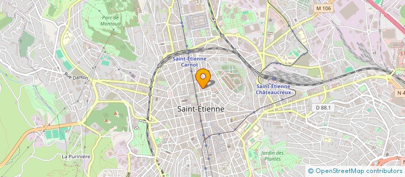 localisation de l'entreprise MADAME LINDA BOUZIANE à SAINT-ETIENNE