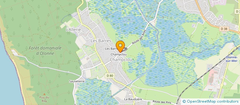 localisation de l'entreprise MADAME LINDA CAUBET  LES SABLES D'OLONNE