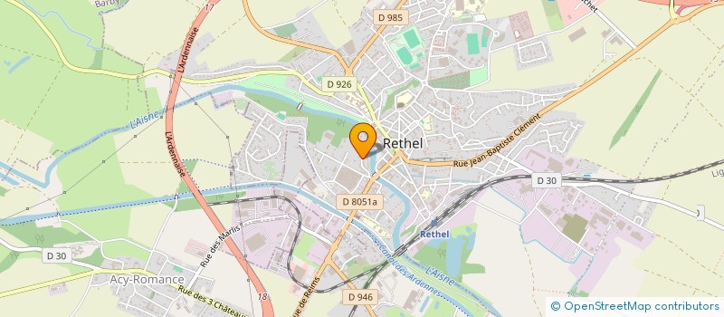 localisation de l'entreprise MADAME LINDA DEGRET  RETHEL