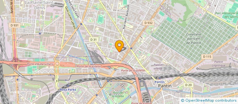 localisation de l'entreprise MADAME LINDA DELATTRE  AUBERVILLIERS