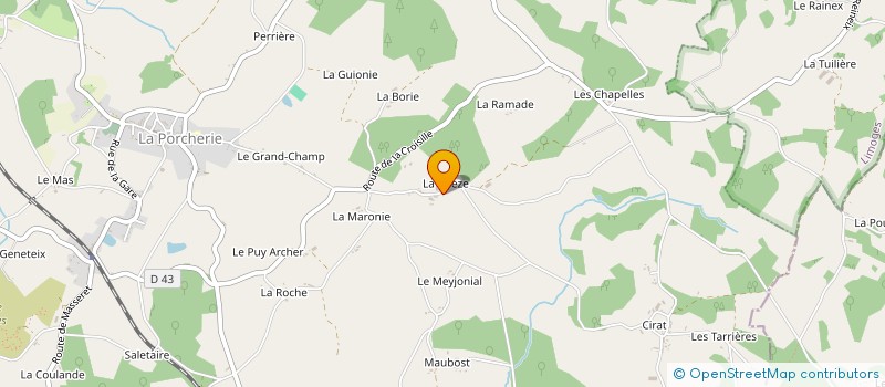 localisation de l'entreprise MADAME LINDA GROS  LA PORCHERIE