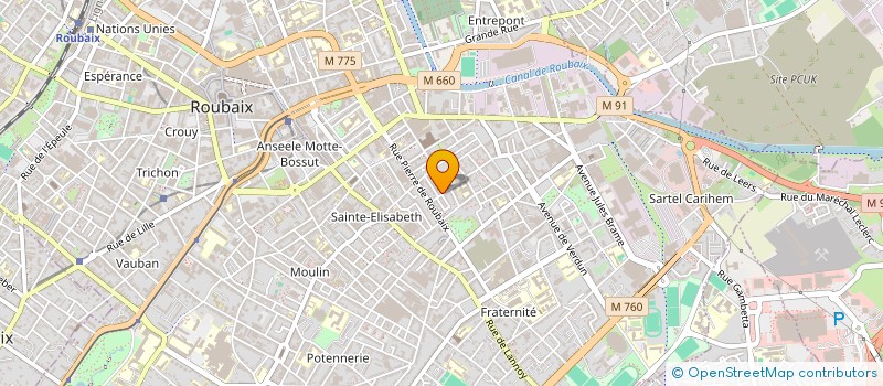 localisation de l'entreprise MADAME LINDA LOUKKAL  ROUBAIX