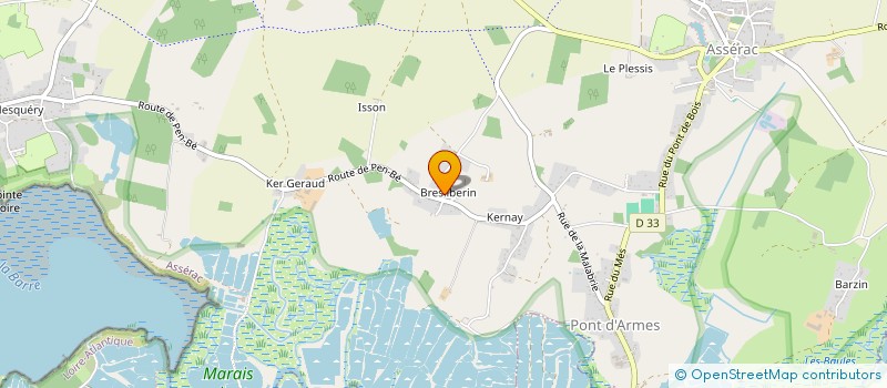 localisation de l'entreprise MADAME LINDA MARQUET  ASSERAC