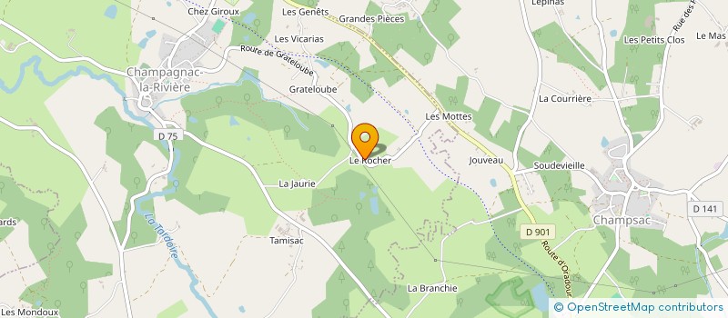 localisation de l'entreprise MADAME LINDA MCFAUL à CHAMPAGNAC-LA-RIVIERE