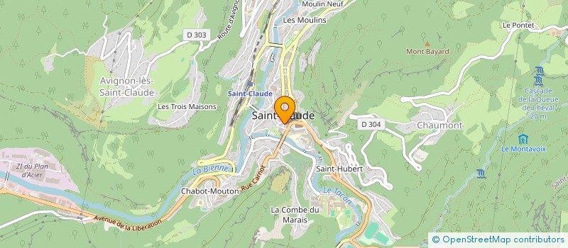 localisation de l'entreprise MADAME LINDA MERADI  SAINT-CLAUDE