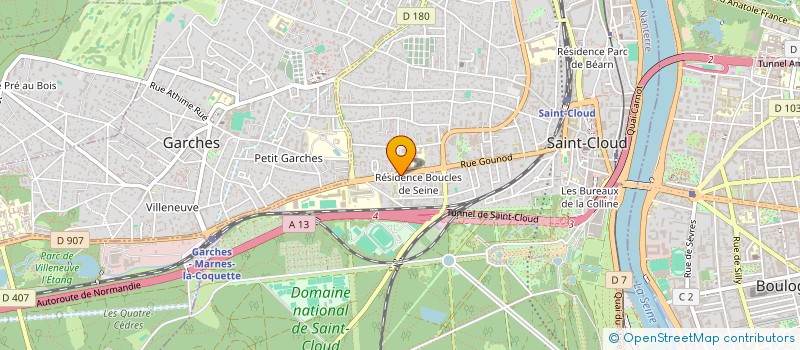 localisation de l'entreprise MADAME LINDA NEU à SAINT-CLOUD