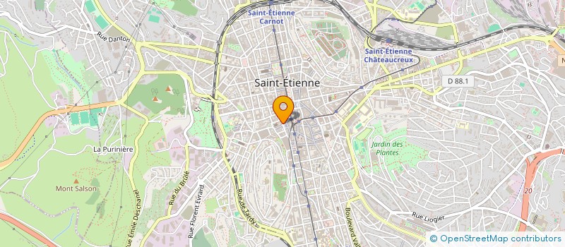 localisation de l'entreprise MADAME LINDA ROUX à SAINT-ETIENNE
