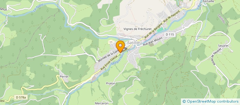 localisation de l'entreprise MADAME LINDA ZIANE  SATILLIEU