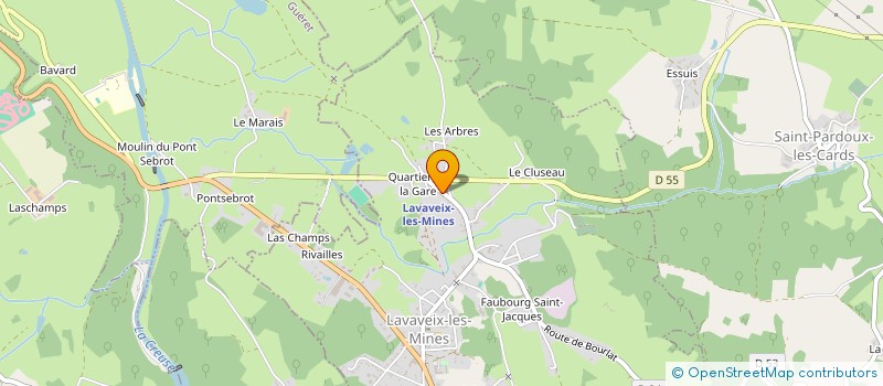 localisation de l'entreprise MADAME LINDSAY GODICHE  LAVAVEIX-LES-MINES