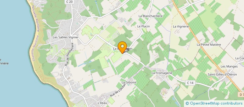 localisation de l'entreprise MADAME LINE BITAUD à SAINT GEORGES D'OLERON