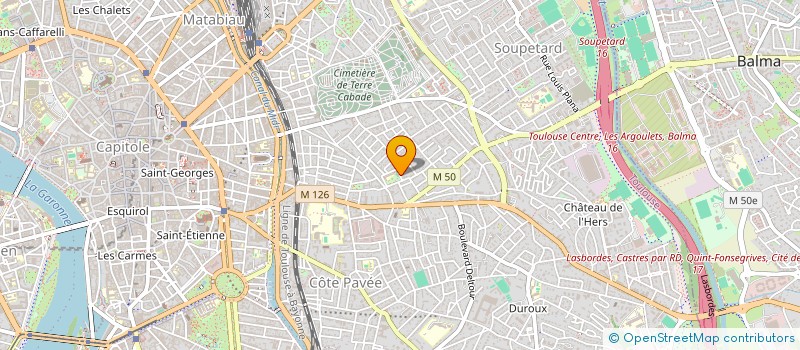 localisation de l'entreprise MADAME LINE BRU  TOULOUSE