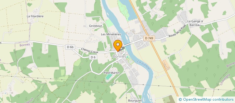 localisation de l'entreprise MADAME LINE ETAVARD à BONNES