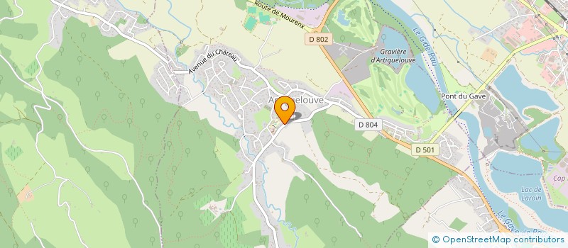 localisation de l'entreprise MADAME LINE GARZARO  ARTIGUELOUVE