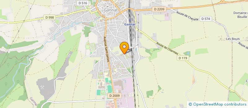 localisation de l'entreprise MADAME LINE LAURE THEVENET  GANNAT