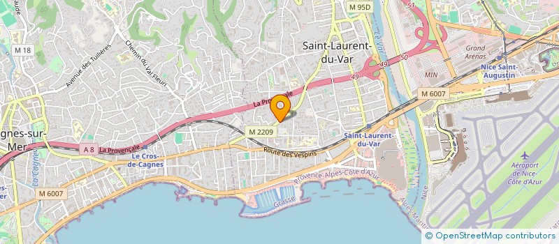 localisation de l'entreprise MADAME LINE QUERET  SAINT-LAURENT-DU-VAR