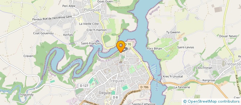 localisation de l'entreprise MADAME LINE RABOUAM  TREGUIER