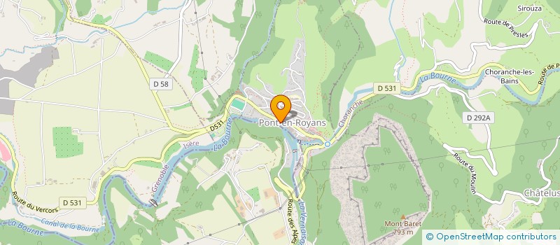 localisation de l'entreprise MADAME LINE-ROSE MOLIA -BOURGUIGNON  PONT-EN-ROYANS