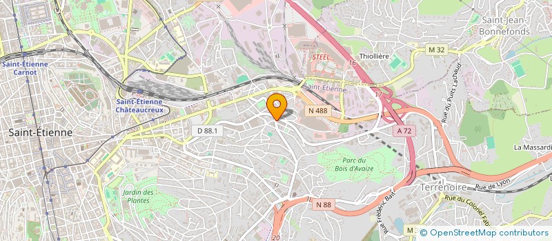 localisation de l'entreprise MADAME LISA CARVALHO  SAINT-ETIENNE