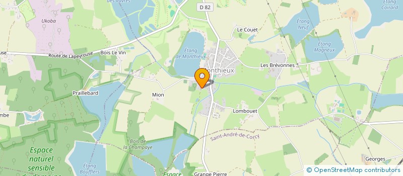 localisation de l'entreprise MADAME LISA CLERC  MONTHIEUX