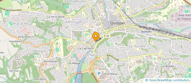 localisation de l'entreprise MADAME LISA PELLANDA à QUIMPER