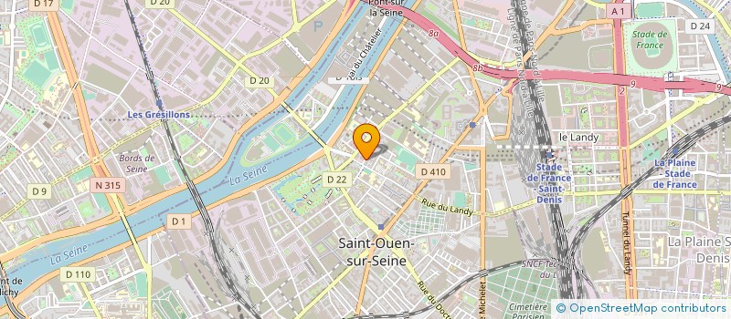 localisation de l'entreprise MADAME LISA RENBERG à SAINT-OUEN-SUR-SEINE