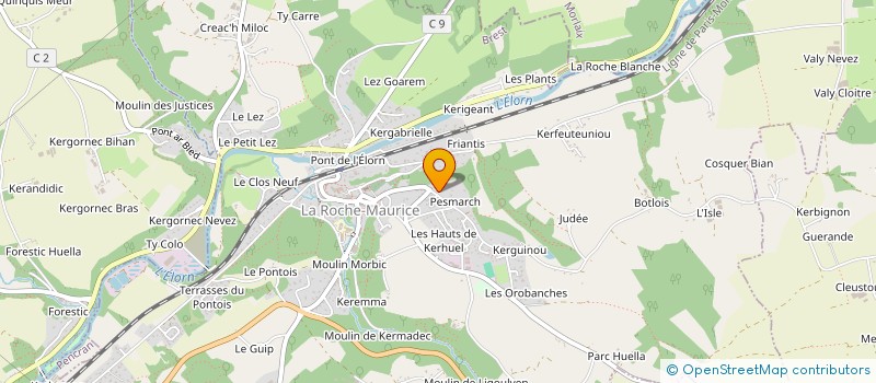 localisation de l'entreprise MADAME LISE ABIVEN  LA ROCHE-MAURICE