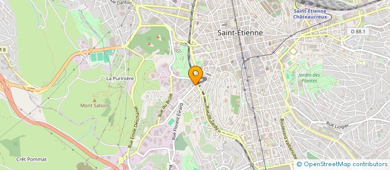 localisation de l'entreprise MADAME LISE BERNE à SAINT-ETIENNE