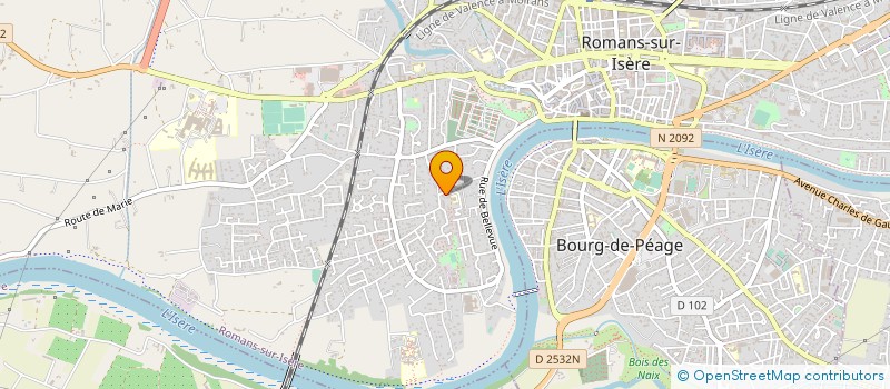 localisation de l'entreprise MADAME LISE BILLON  ROMANS-SUR-ISERE