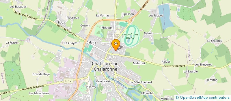 localisation de l'entreprise MADAME LISE CADOZ à CHATILLON-SUR-CHALARONNE