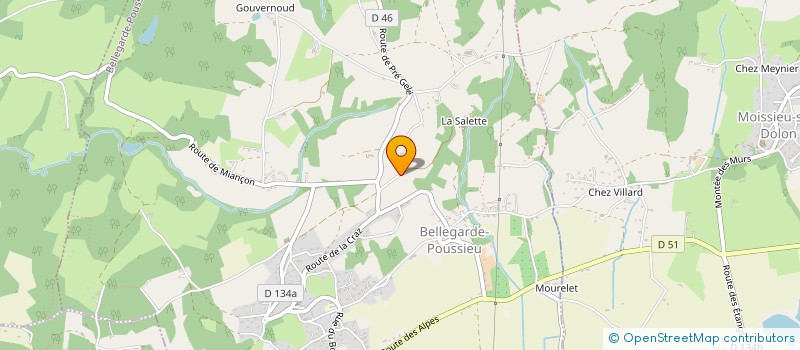localisation de l'entreprise MADAME LISE GUYONNEAU  BELLEGARDE-POUSSIEU