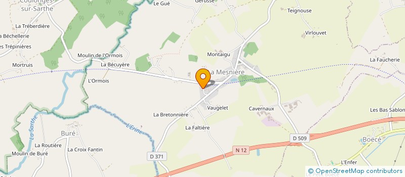 localisation de l'entreprise MADAME LISE HAMELIN à LA MESNIERE